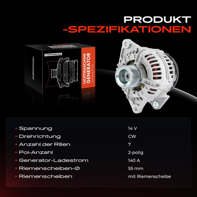 Frankberg 5481FB0001763 Alternator