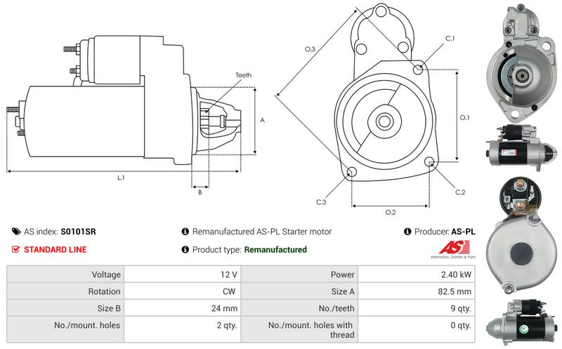 AS-PL S0101SR Starteris