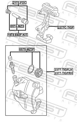 Гальмівний супорт, Febest 2377-TIGFLH