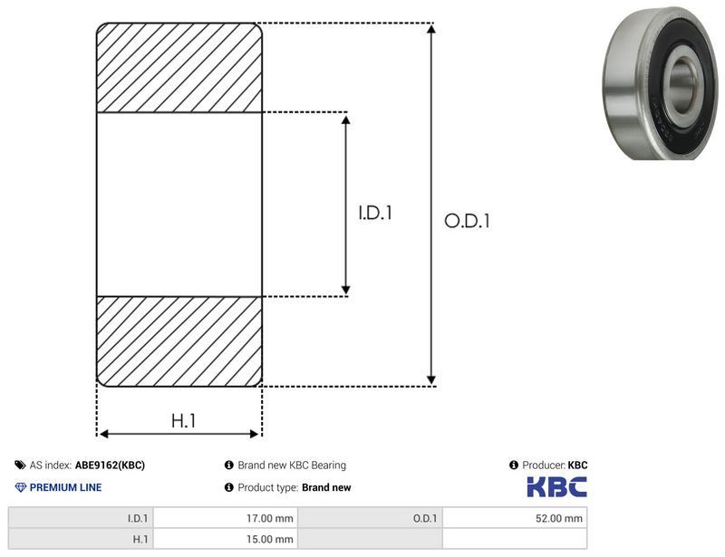 AS-PL ABE9162(KBC) Bearing