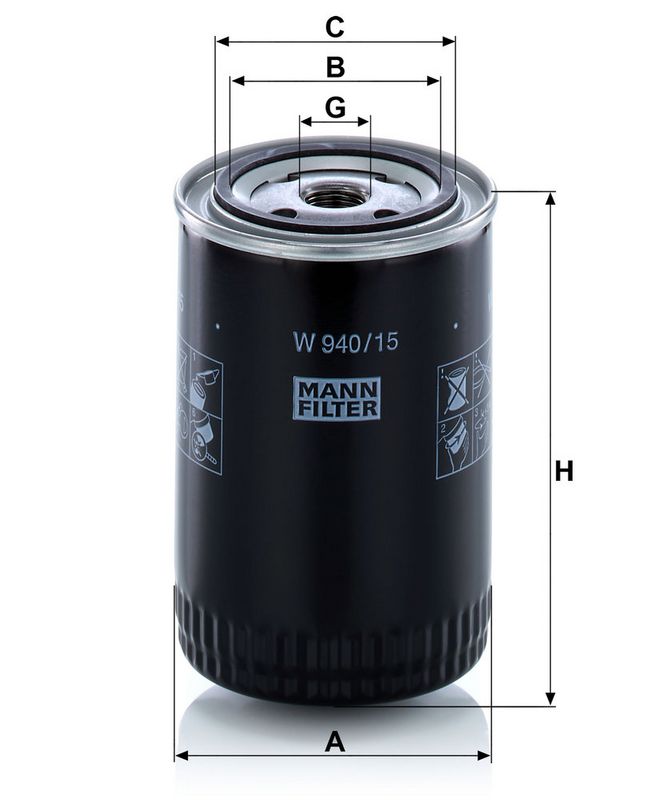 MANN-FILTER W940/15n Oil Filter