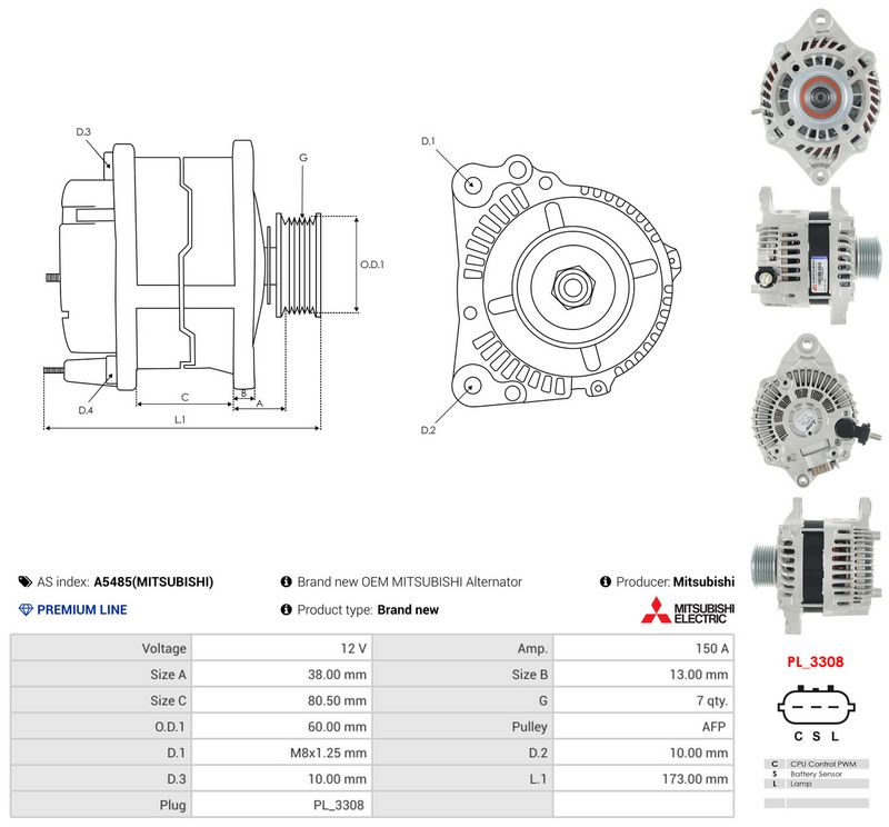 Prekės atitinka OEM kodą: A2TX6381
