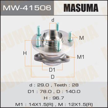 Комплект колісних підшипників, Masuma MW-41506