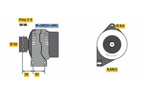 BOSCH Dynamo / Alternator 0 986 049 540