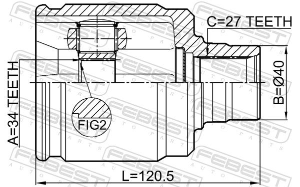 FEBEST 0311-CL20RH Joint Kit, drive shaft