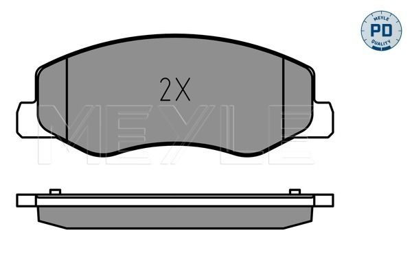 Комплект гальмівних накладок, дискове гальмо, Meyle 0252517218/PD