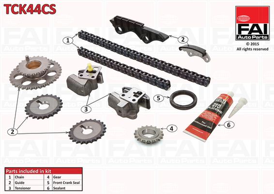 Комплект ланцюгів привода, Fai Autoparts TCK44CS