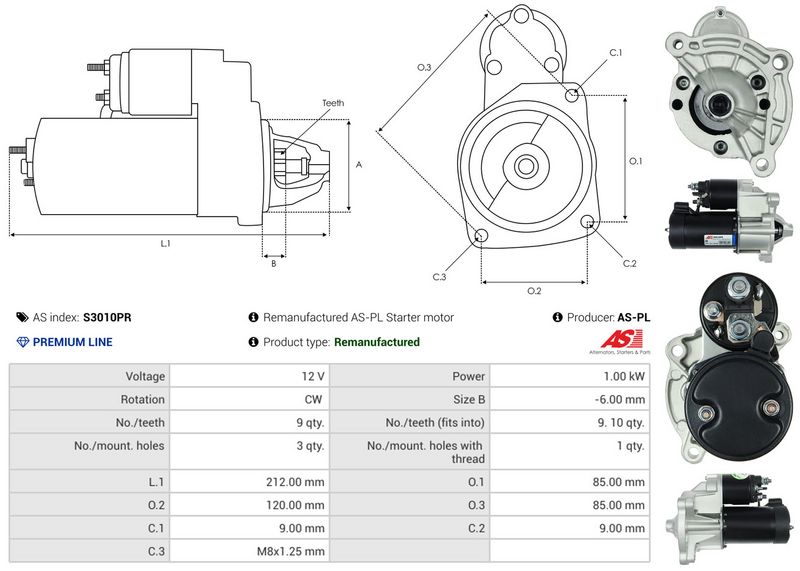AS-PL S3010PR Starter