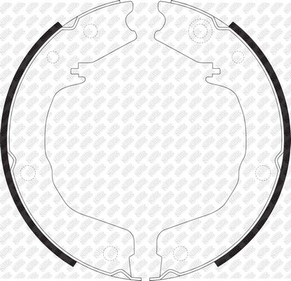 Комплект гальмівних колодок, стоянкове гальмо, Nibk FN0626