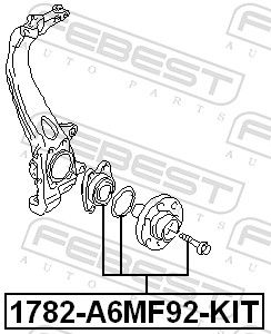 FEBEST 1782-A6MF92-KIT Wheel Hub