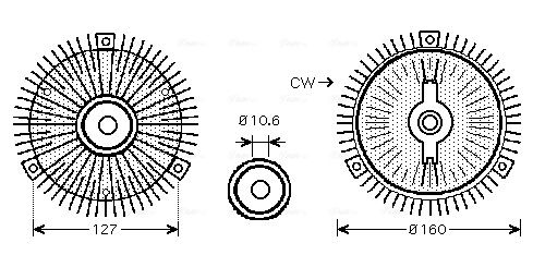 AVA QUALITY COOLING kuplung, hűtőventilátor MSC488