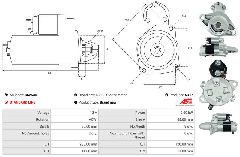 AS-PL S6253S Starter