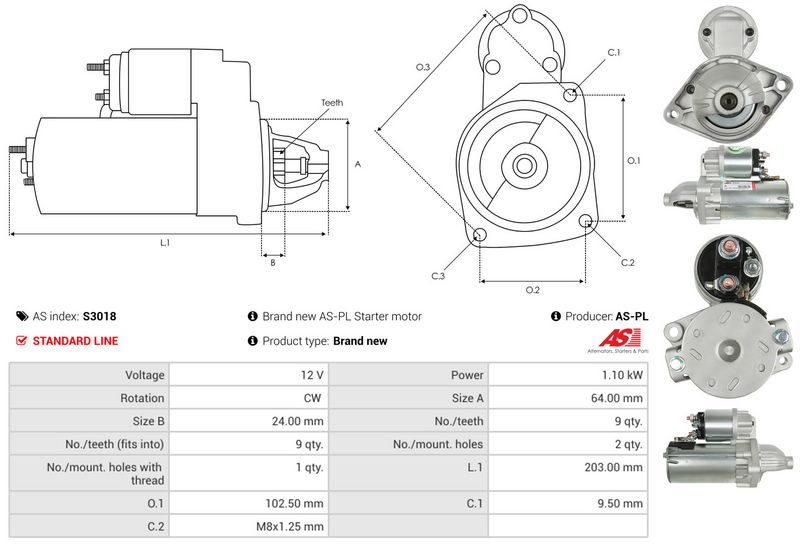 AS-PL S3018 Starter