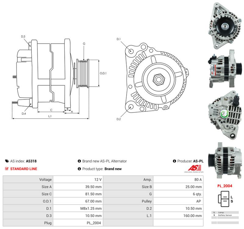 Generaator, AS-PL A5318