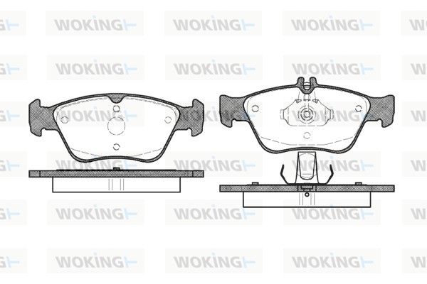 Комплект гальмівних накладок, дискове гальмо, Woking P486300