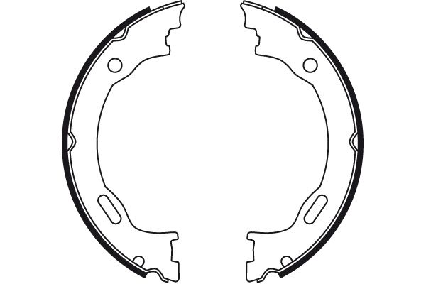 Комплект гальмівних колодок, стоянкове гальмо, Trw GS8475