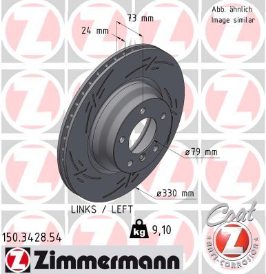 Гальмівний диск, Zimmermann 150.3428.54