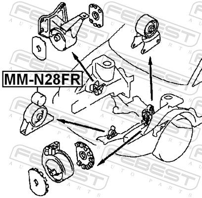 FEBEST MM-N28FR Mounting, engine
