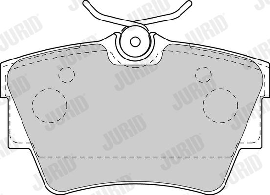 Комплект гальмівних накладок, дискове гальмо, Jurid 573059J