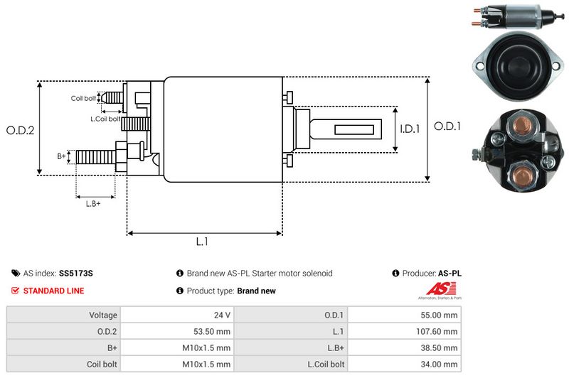 Magnetlülitus, starter, AS-PL SS5173S