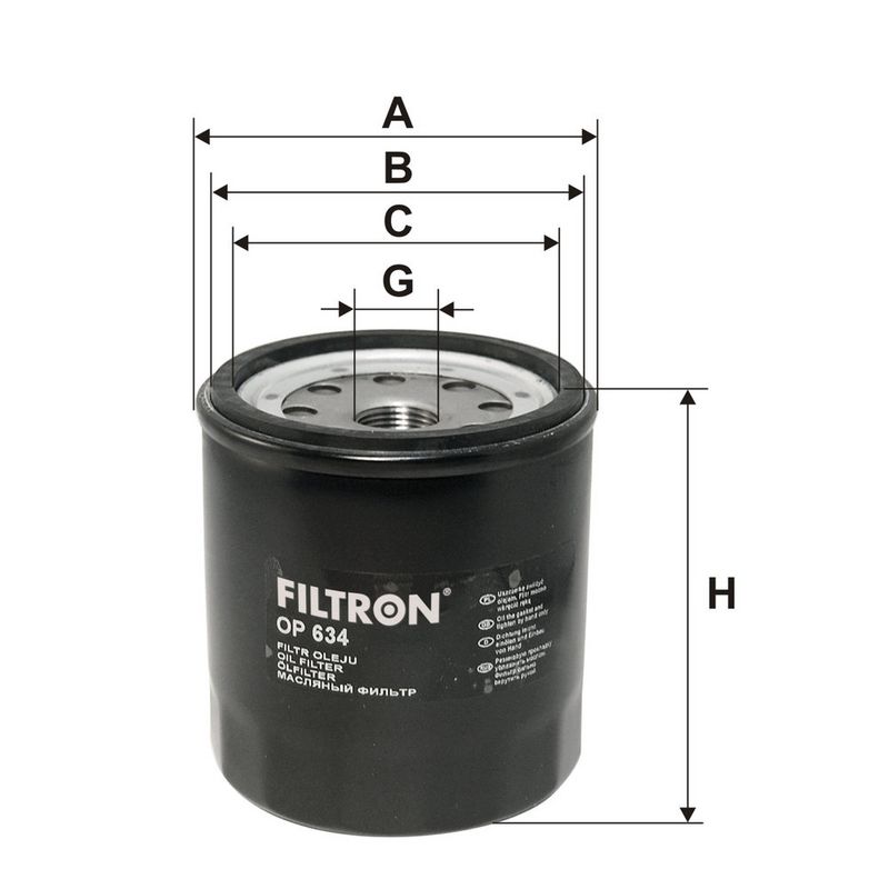 Oliefilter past: CHERY A3  ISUZU TROOPER I  OPEL CAMPO  MITSUBISHI CANTER V (FE3, FE4, FB3, FB4) 1.6-3.3D 03.84-12.14