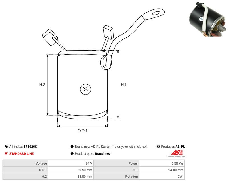 Mähis, starter, AS-PL SF5026S
