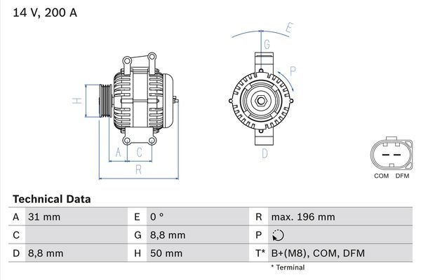 Генератор, Bosch 0986047490