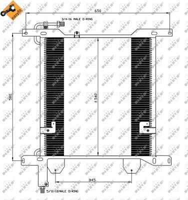 NRF 35837 Condenser, air conditioning