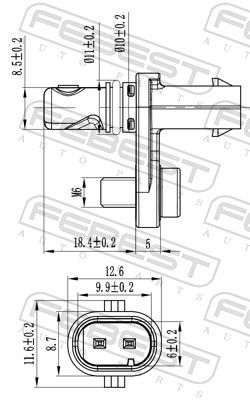 Andur, rattapöörete arv, FEBEST 25606-008