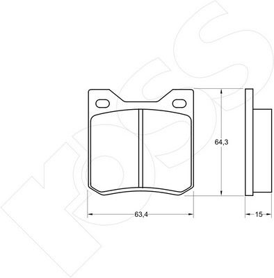 1-GNC R-050 - Brake Pad Set, disc brake
