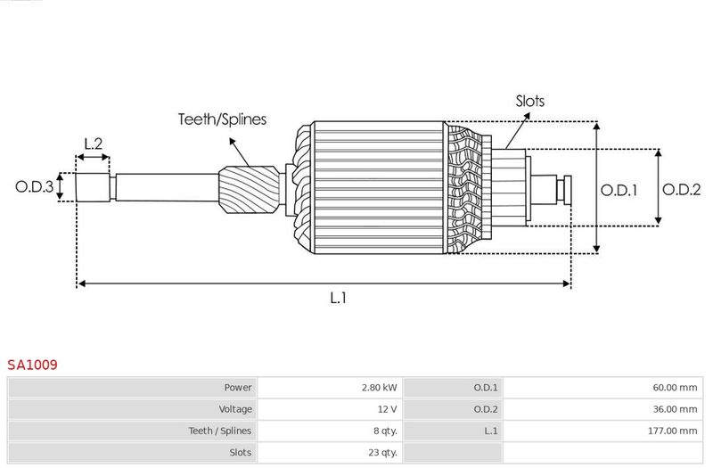 Анкер, стартер, Auto Starter SA1009