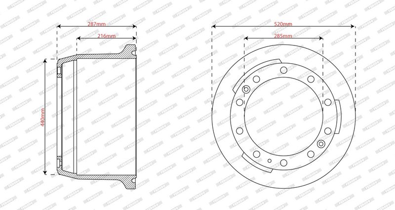Ferodo Brake Drum CVBD110FER