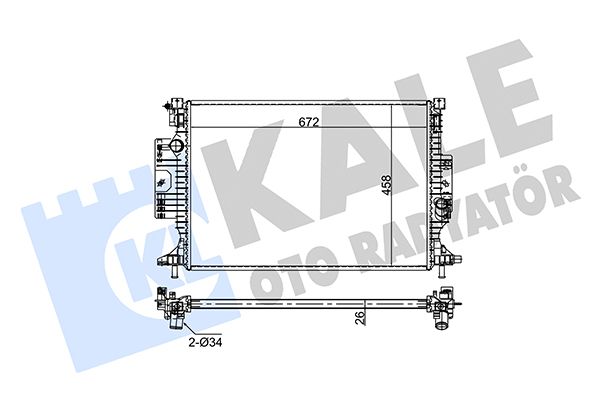 KALE FORD радіатор охолодження C-Max II, Focus III, Kuga II 1.5/2.0TDCi