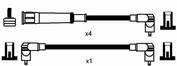 Комплект проводів високої напруги, Ngk RCBW231