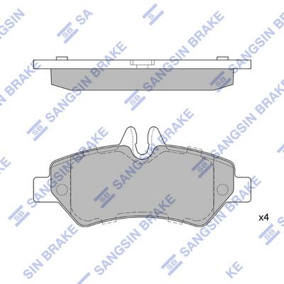 Комплект гальмівних накладок, дискове гальмо, Hi-Q SP1562