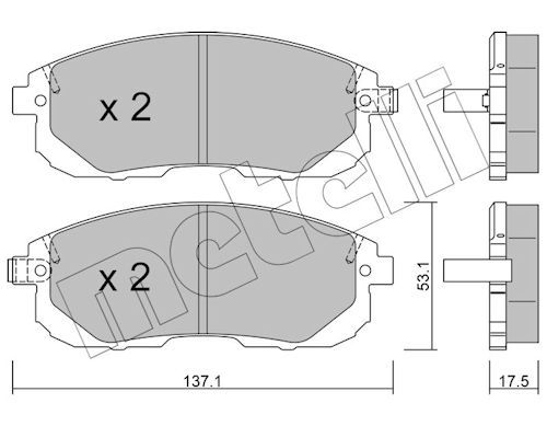 Plaquettes+de+frein+à+disque METELLI 22-0876-1