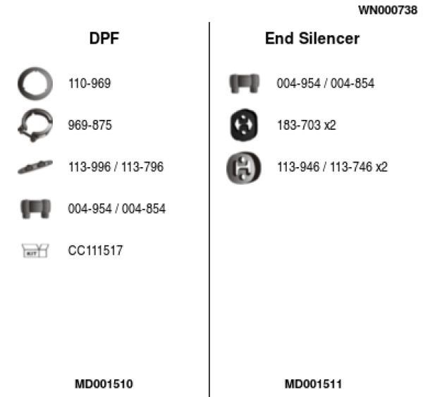 FA1 kipufogórendszer WN000738