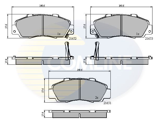 Comline Brake Pad Set, disc brake CBP3551