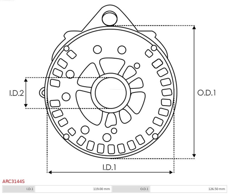 Тримач, фланець привода генератора, Auto Starter ARC3144S