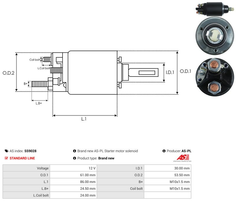 Magnetlülitus, starter, AS-PL SS9028