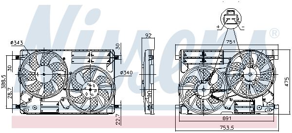 Ventilator, motorkøling