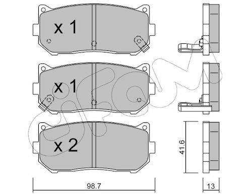 CIFAM 822-372-0 Brake Pad Set, disc brake