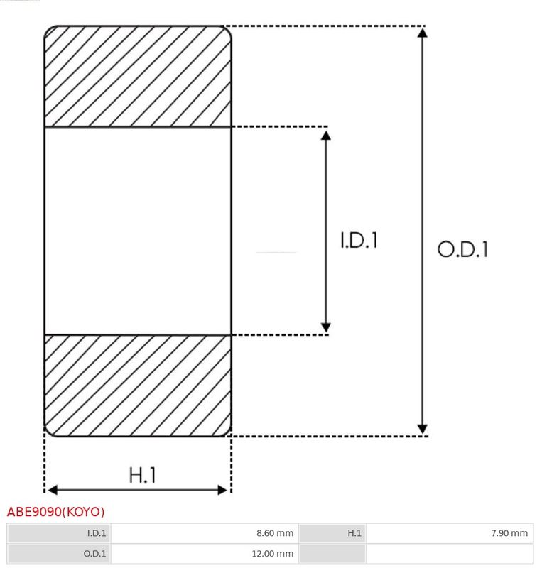 Підшипник, Auto Starter ABE9090(KOYO)