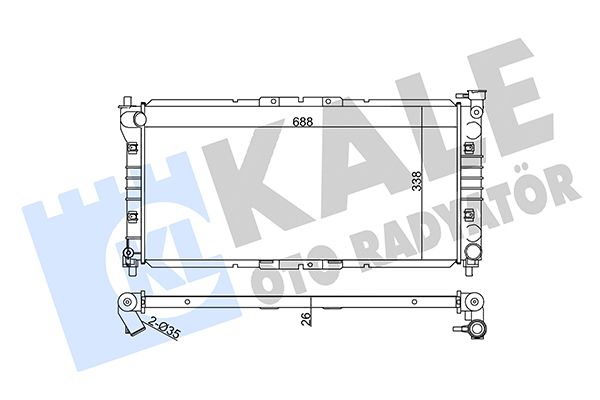 KALE MAZDA Радиатор охлаждения двигатель. Mazda 626 IV,V 1.8/2.0 91-