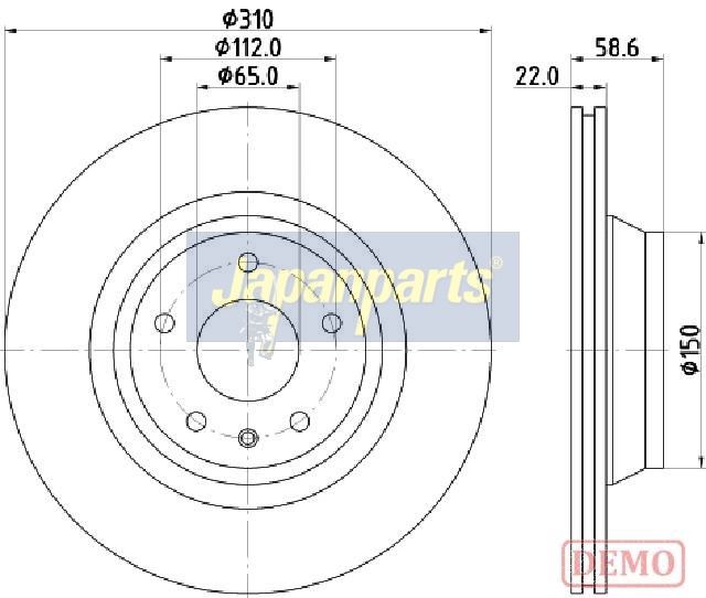 спирачен диск JAPANPARTS