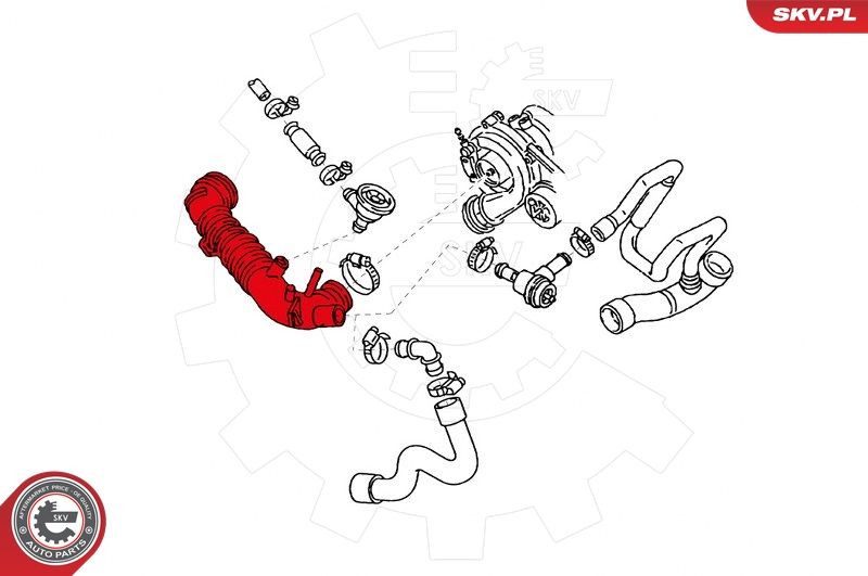 Впускний шланг, повітряний фільтр, Skv Germany 24SKV501