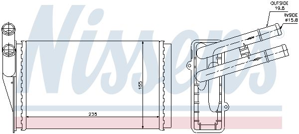 NISSENS 70221 Heat Exchanger, interior heating