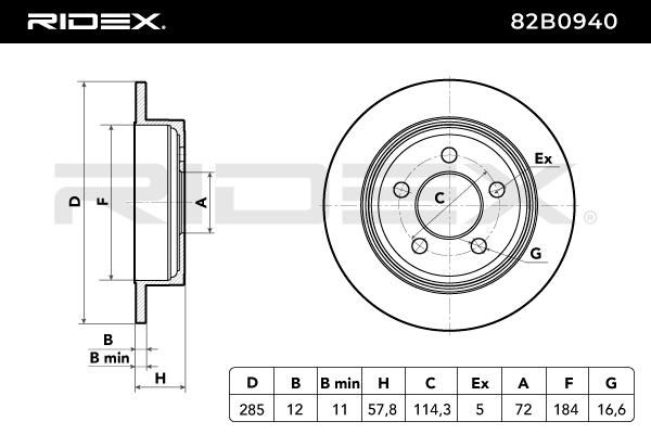 спирачен диск RIDEX