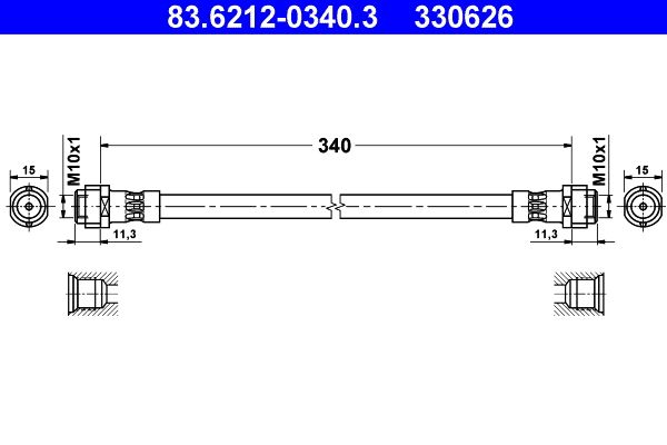 ATE fékcső 83.6212-0340.3