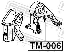 Опора, двигун, Febest TM-006